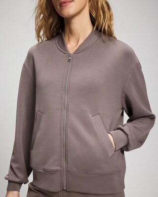 Modern Modal Bomber Jacket click to view larger image.