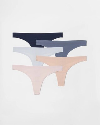 Soft Stretch Thong Panty 5 Pack