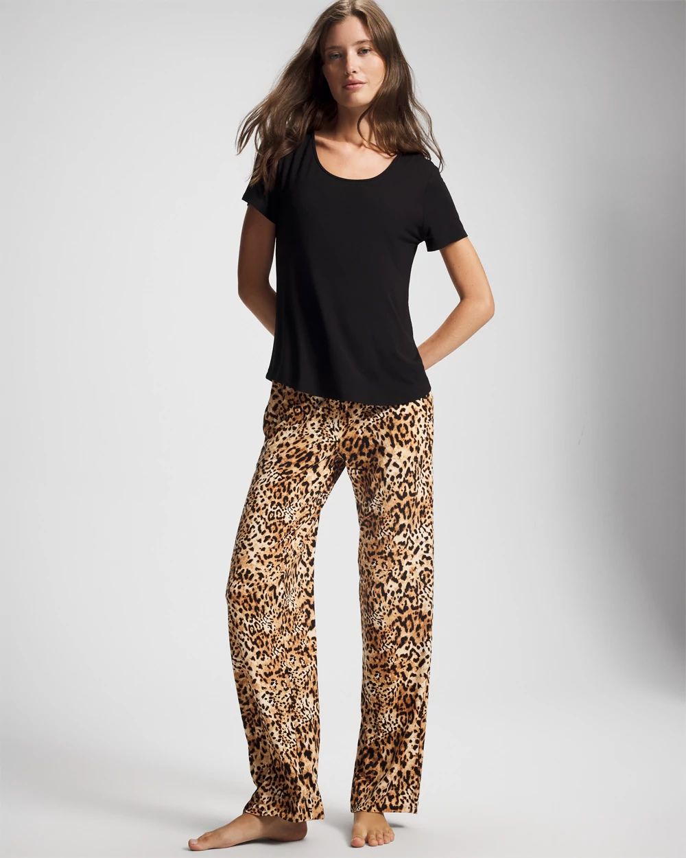 Cool Nights Packaged Short-Sleeve Pant Pajama Set