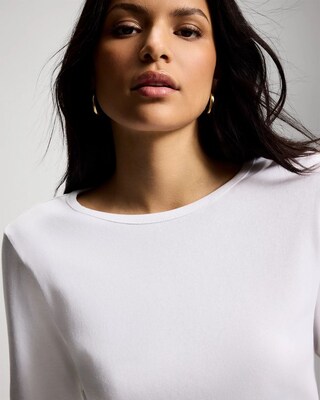 Cotton-Blend Long Sleeve Tee click to view larger image.