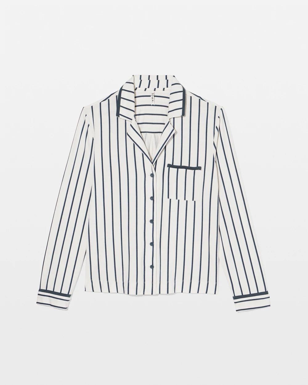 Cool Nights Long-Sleeve Notch Collar Pajama Top
