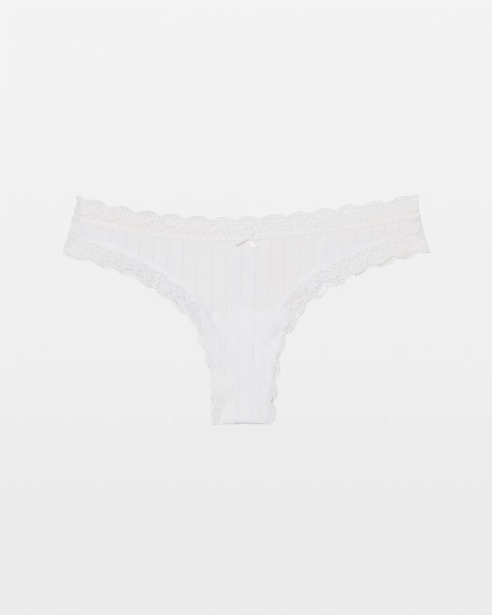 Cotton Rib Thong Panty