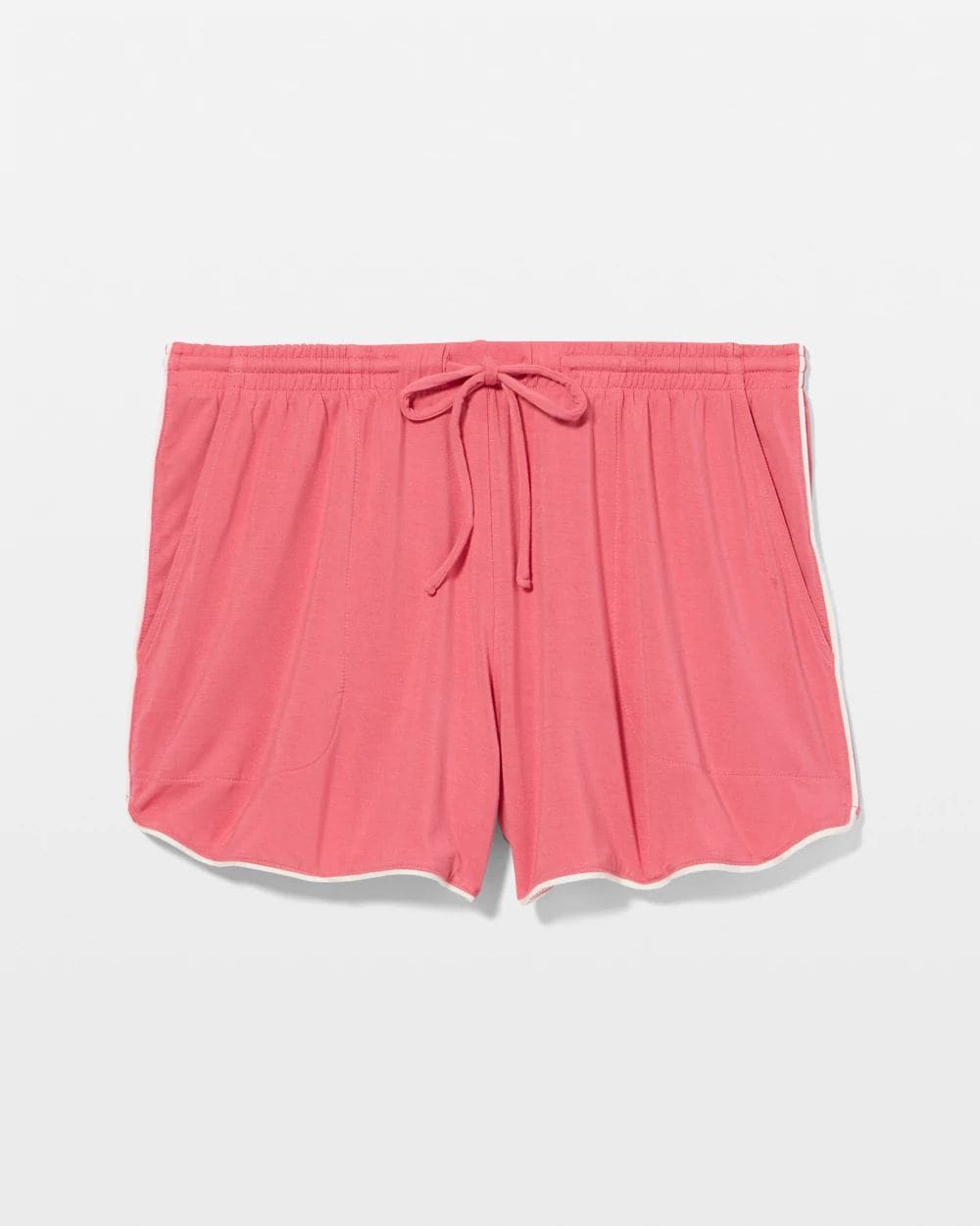 Cool Nights Solid Piped Pajama Shorts