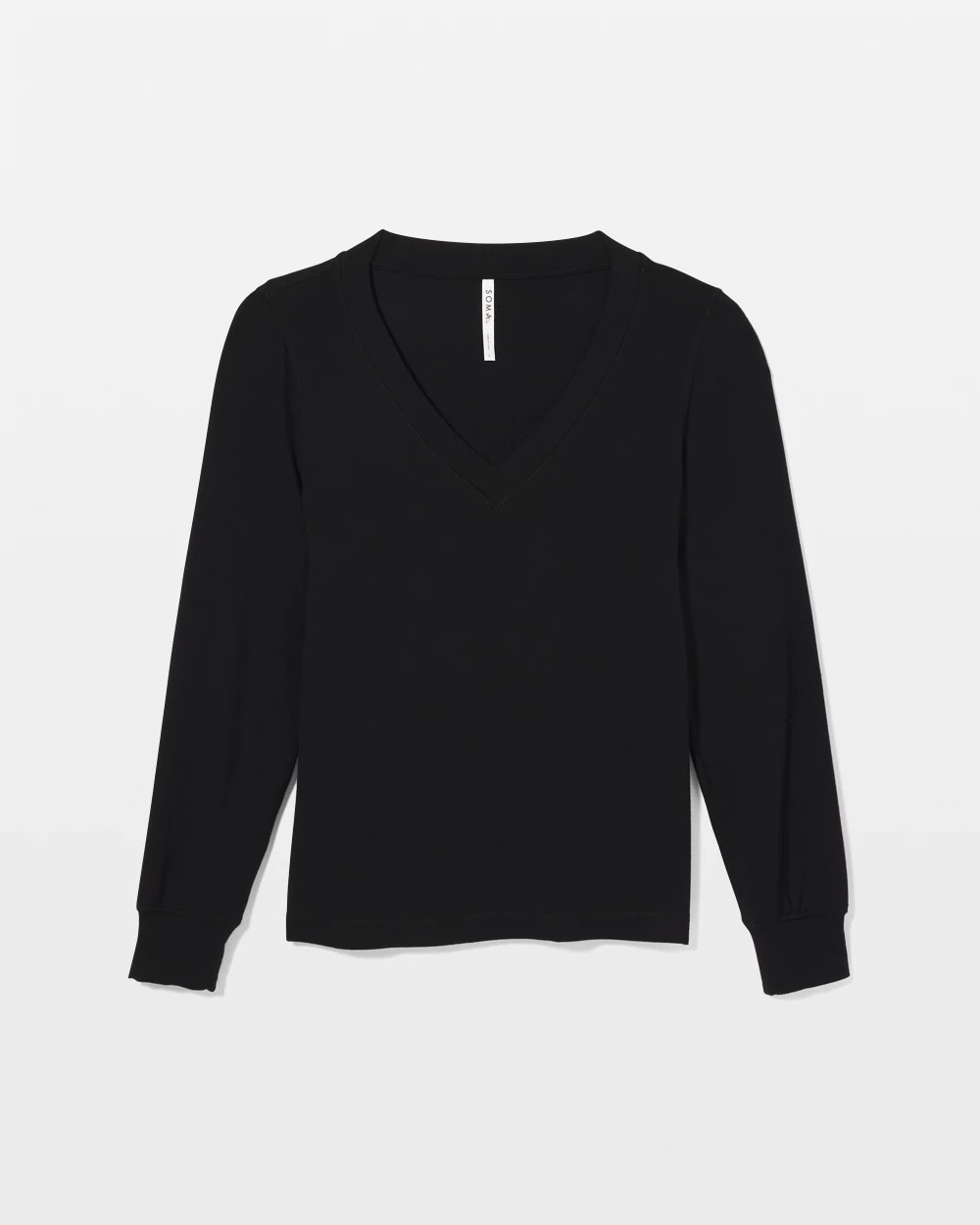 Long-Sleeve V-Neck Pajama Top