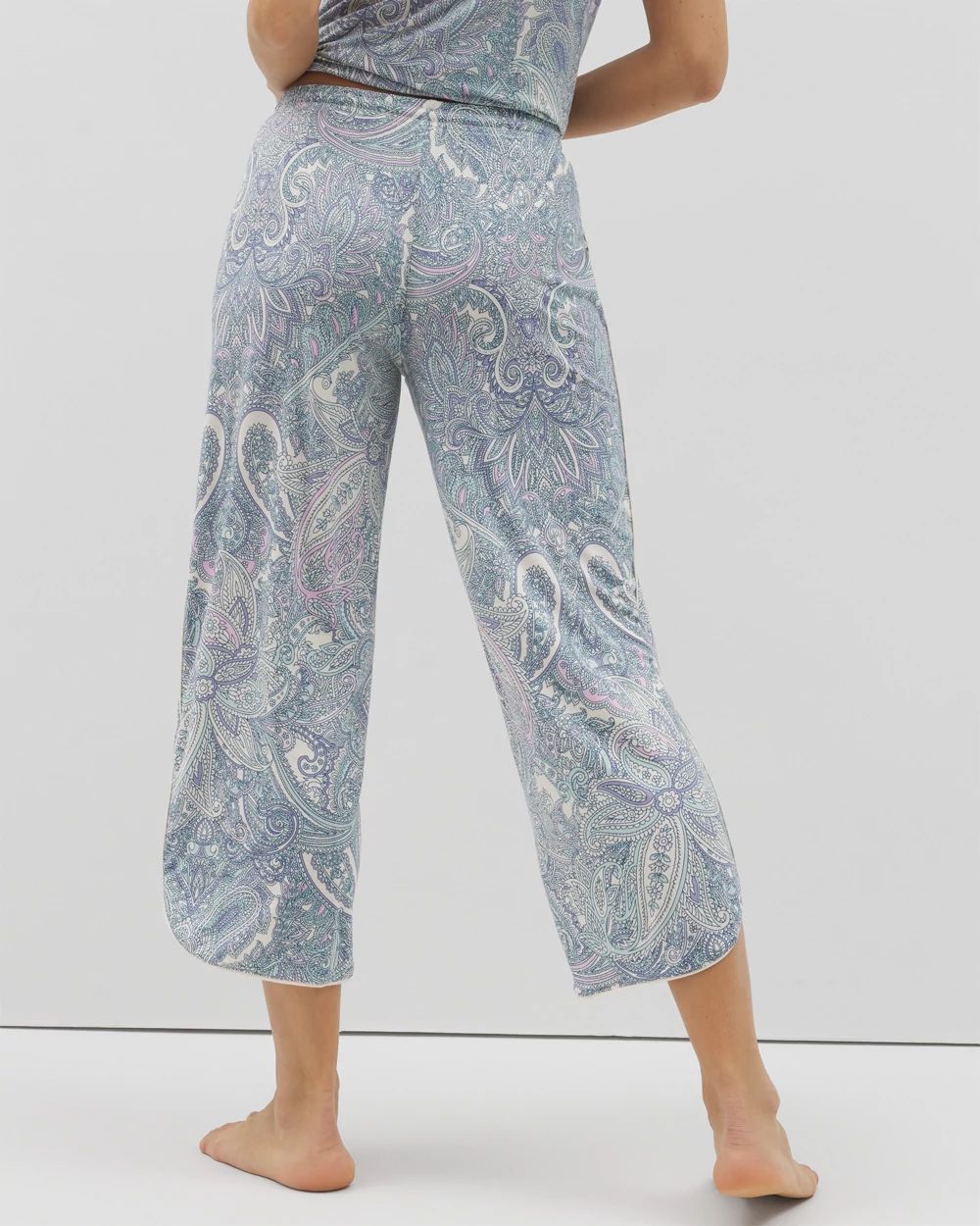 Cool Nights Piped Crop Pajama Pants
