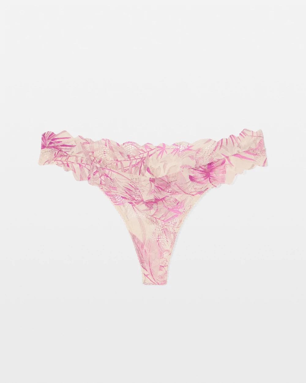 Bold Floral Lace Thong
