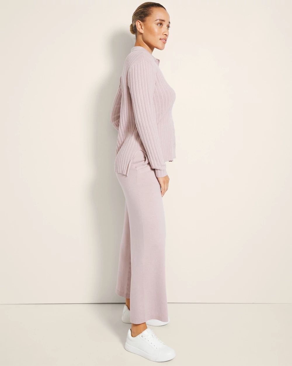 Wide-Leg Sweater Pants