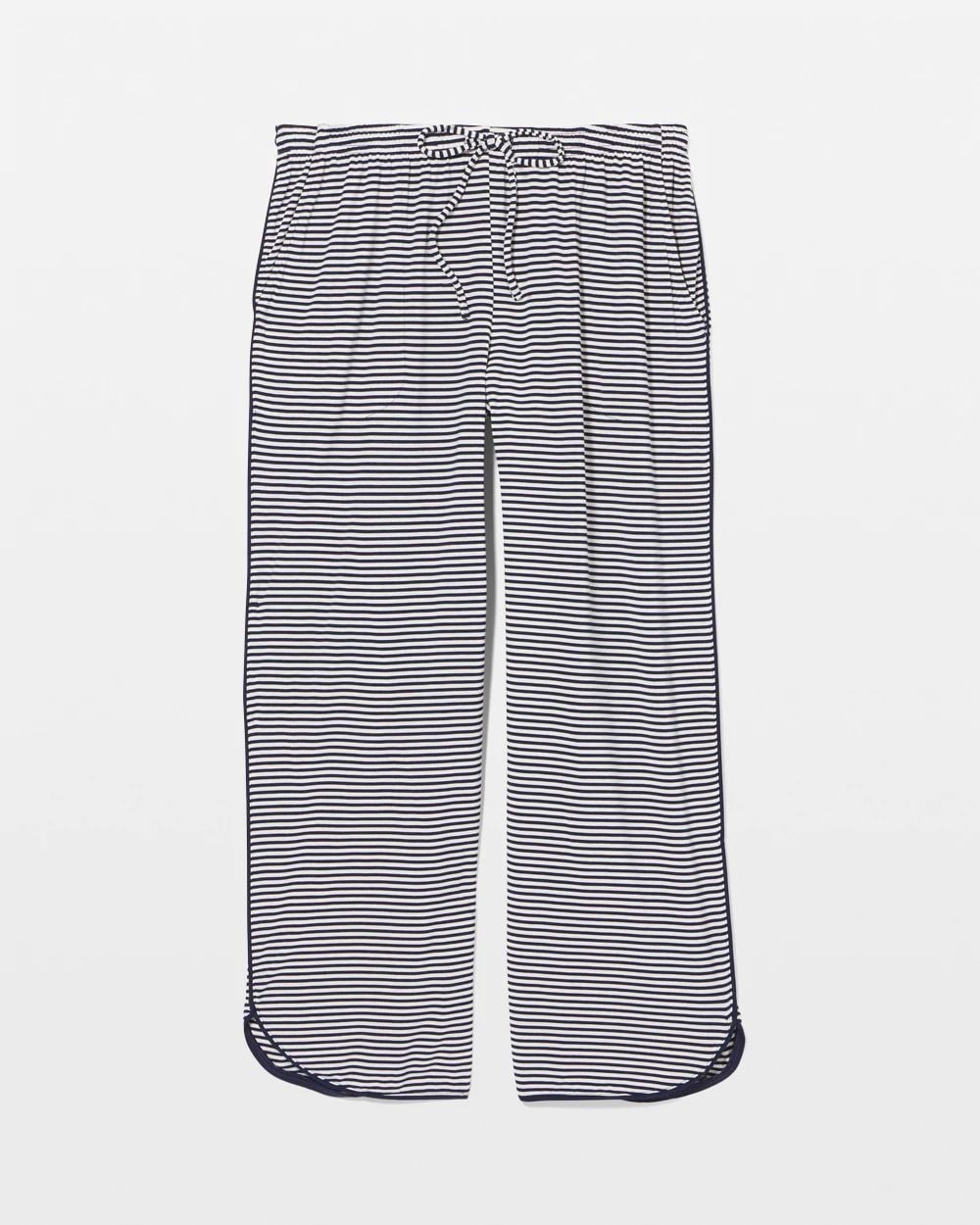 Cool Nights Piped Crop Pajama Pants