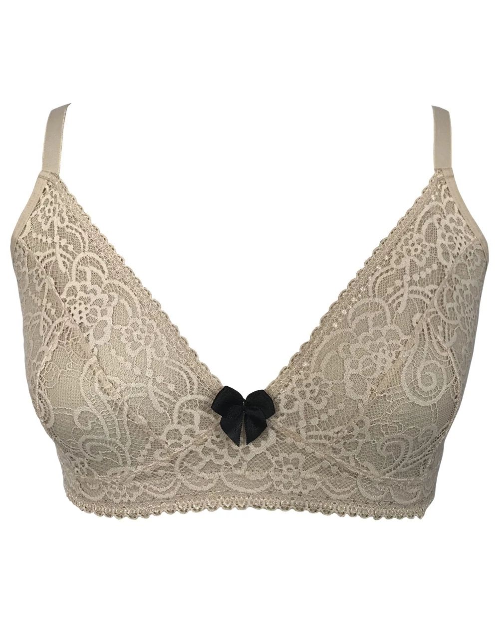 Wireless Pocketed Lace Bra