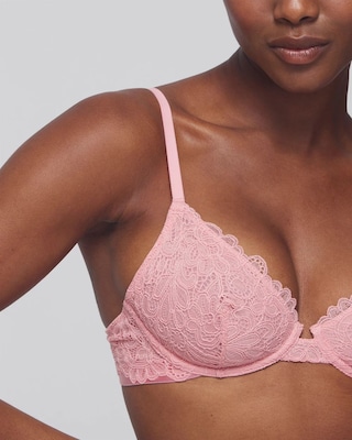 Soma Plunge Unlined Bra with Lace click to view larger image.