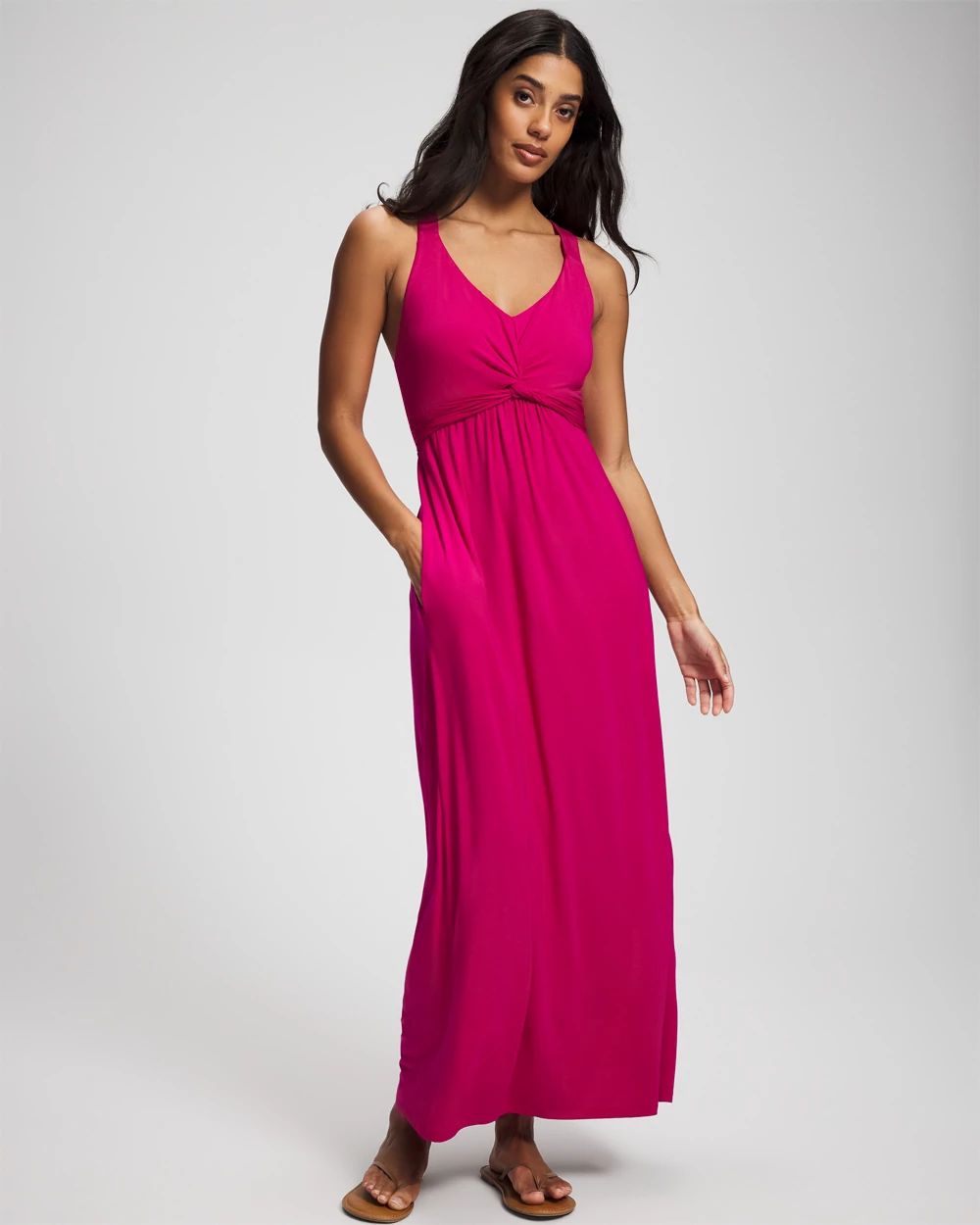 Twist Front Maxi Bra Dress