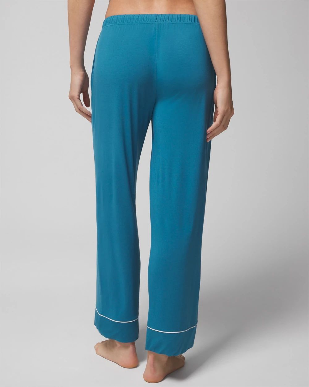 Cool Nights Solid Piped Pajama Pants
