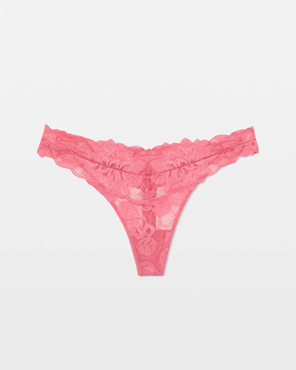 Bold Floral Lace Thong click to view larger image.