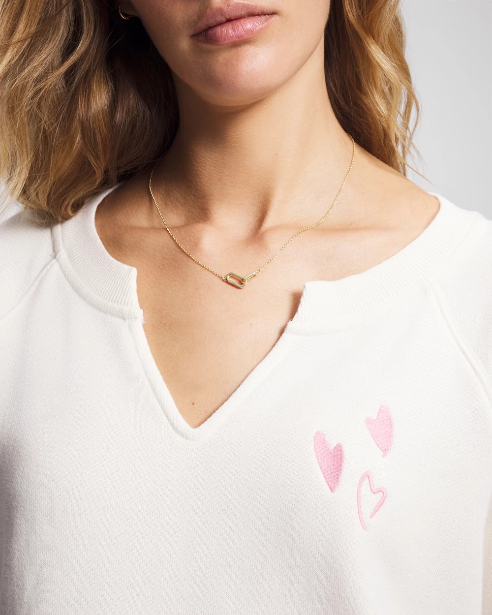 Essential Terry V-Neck Sweatshirt