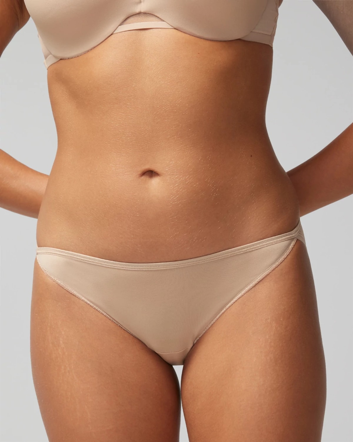 Women's Bikini No-Show Panty in Beige Nude size Large | Soma Vanishing Edge Panties, Black Friday Underwear Deals
