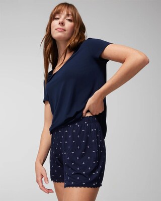 Lace-Trim Pajama Shorts