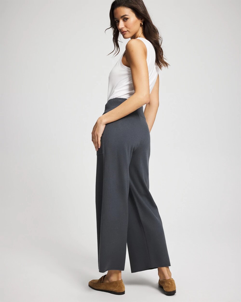 Premier Knit Wide Leg Crop Pants