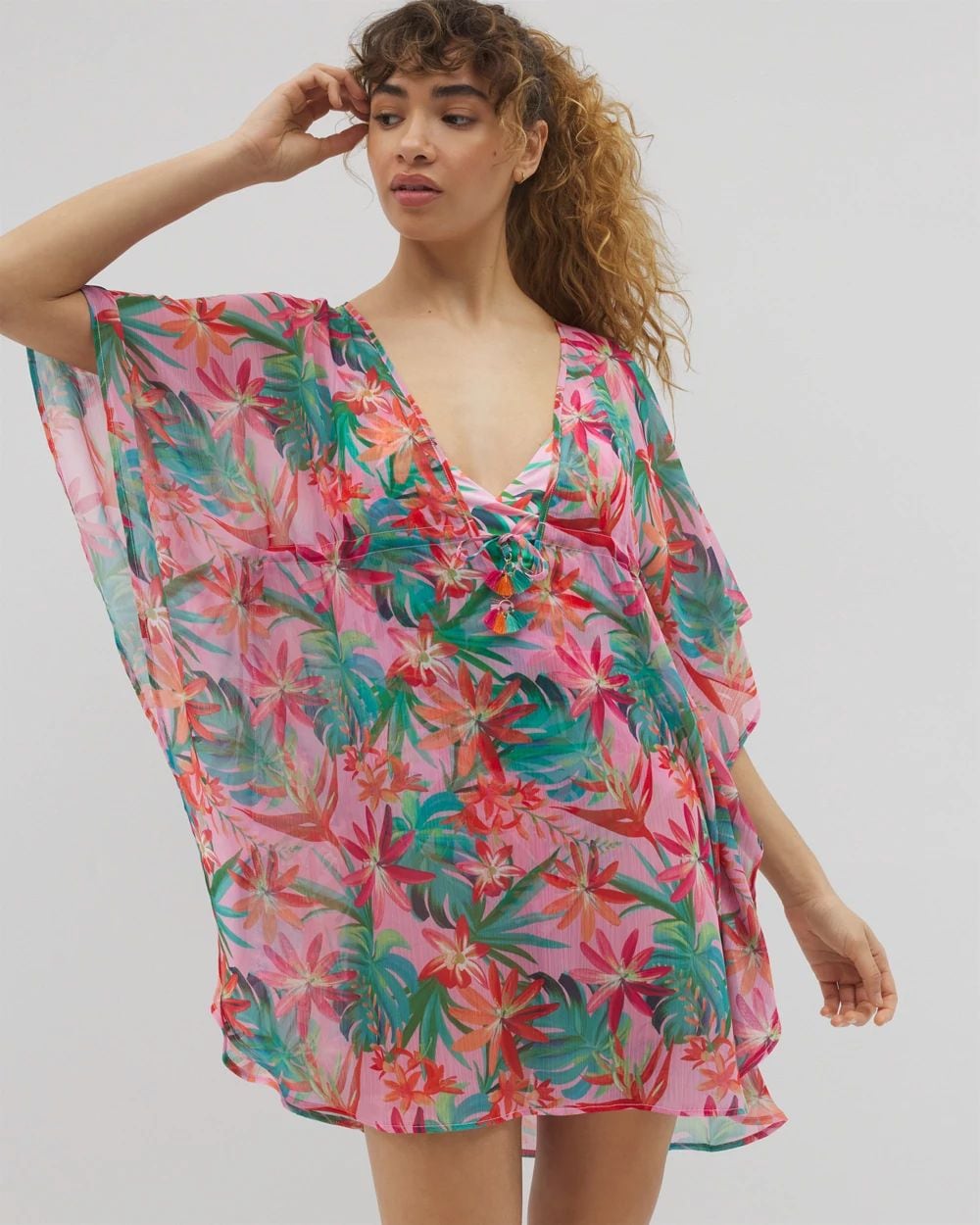 Bleu Rod Beattie Everything Under the Sun Chiffon Caftan