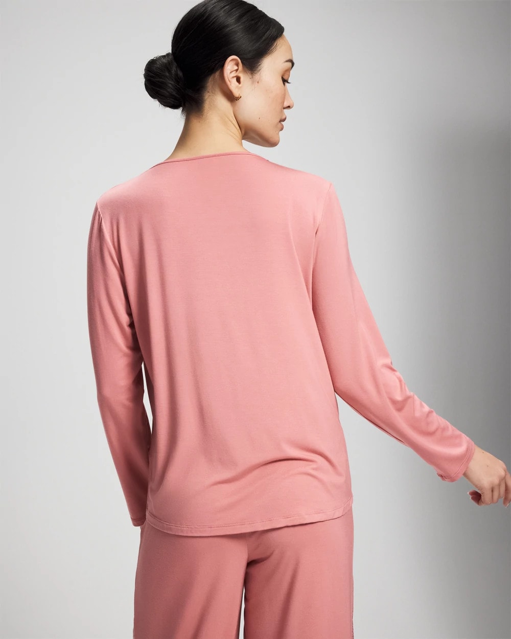 Lace Long Sleeve Pajama Top