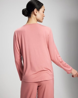 Lace Long Sleeve Pajama Top click to view larger image.