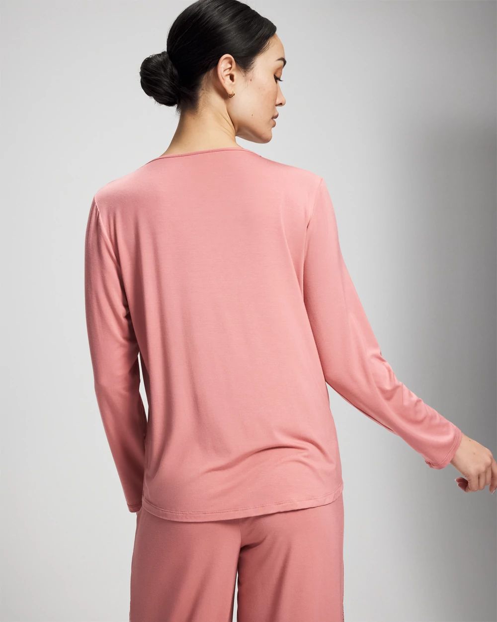 Cool Nights Lace Long Sleeve Pajama Top