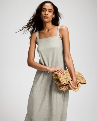 Beach Cotton Tiered Maxi Dress click to view larger image.