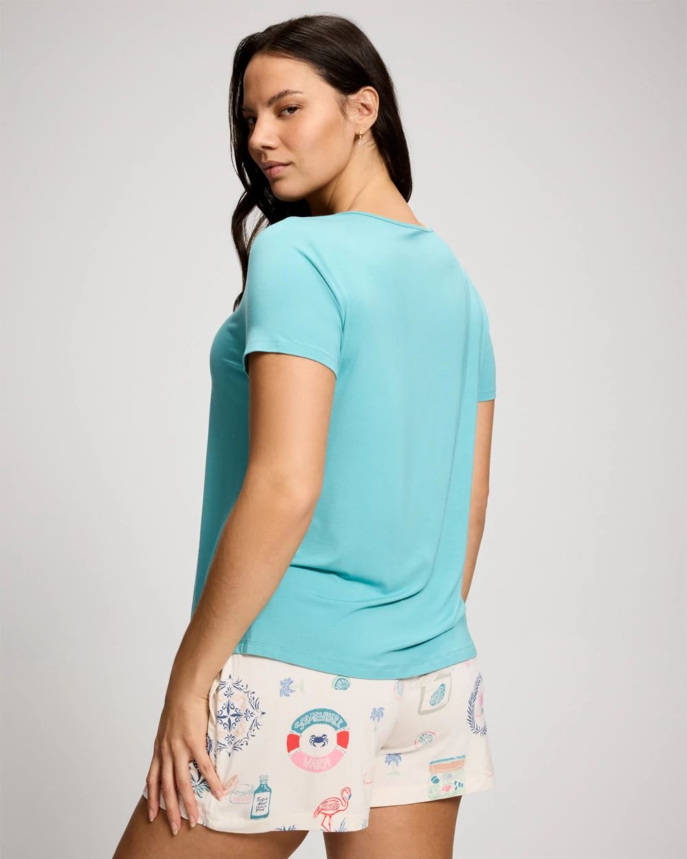 Short Sleeve and Short Pajama Set click to view larger image.