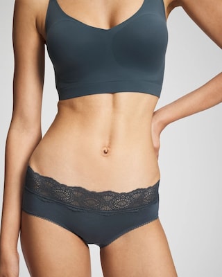 Embraceable Hipster Panty with Crochet Lace Waist