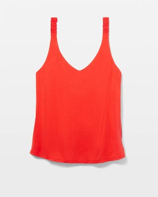 Shirred Strap Pajama Tank click to view larger image.