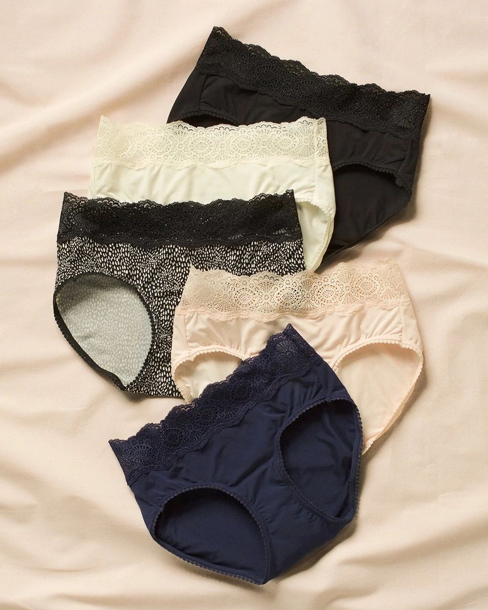 Geo Lace Super Soft Hipster 5 Pack