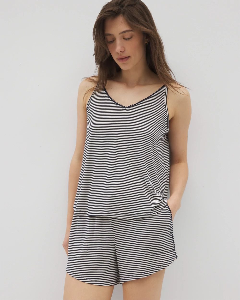 Pom Trim Pajama Cami