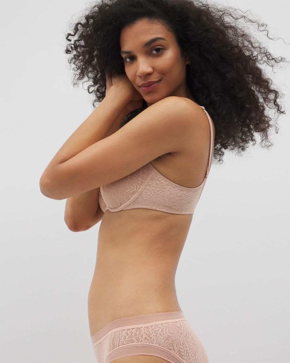 Soma Unlined Balconette Bra with Stretch Lace click to view larger image.