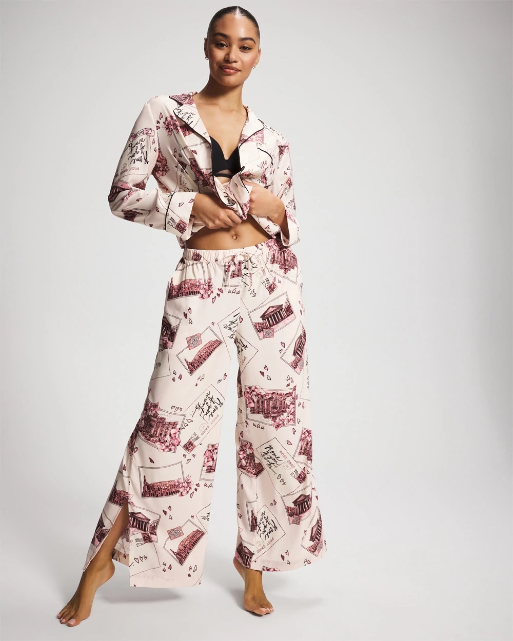 Side Slit Pajama Pants