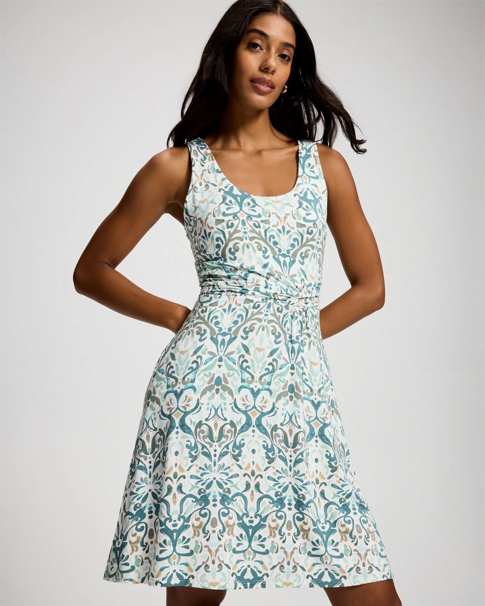 Draped Empire Short Bra Dress click to view larger image.