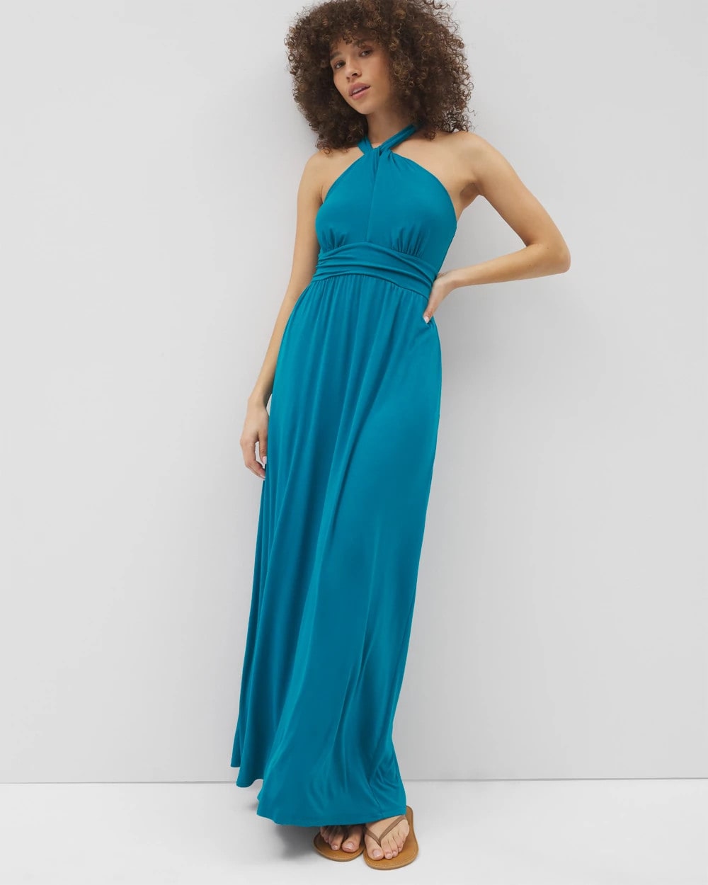 Bayside Halter Maxi Bra Dress
