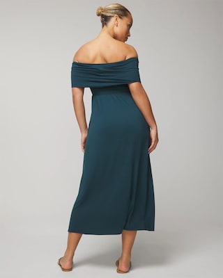 Off-The-Shoulder Midi Bra Dress click to view larger image.