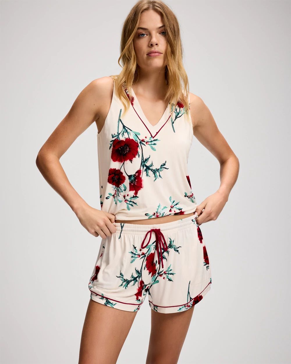Cool Nights Relaxed Piped Pajama Short
