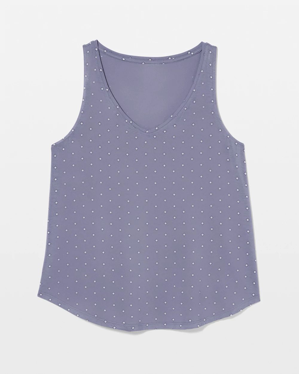 Printed V-Neck Pajama Tank click to view larger image.
