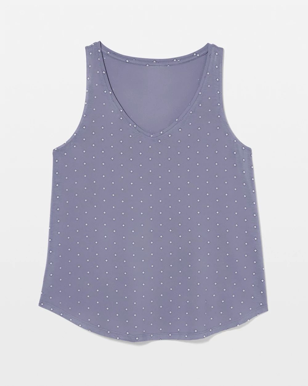 Printed V-Neck Pajama Tank click to view larger image.