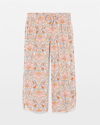 Piped Crop Pajama Pants click to view larger image.