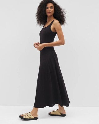 Rib Square Neck Lounge Dress click to view larger image.