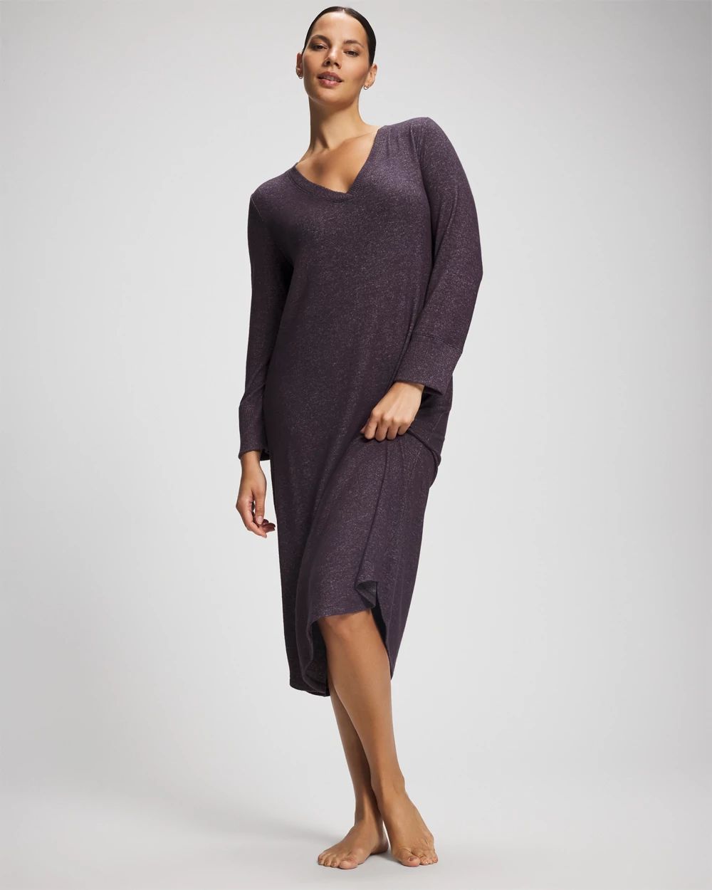 CozyLuxe Long Sleeve Midi Sleepshirt