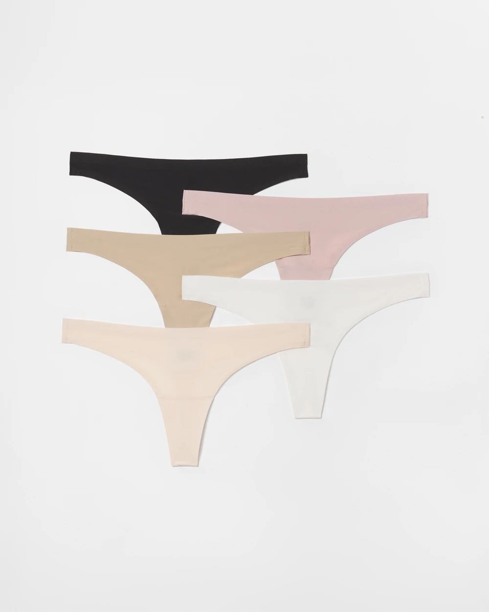 Soft Stretch Thong Panty 5 Pack