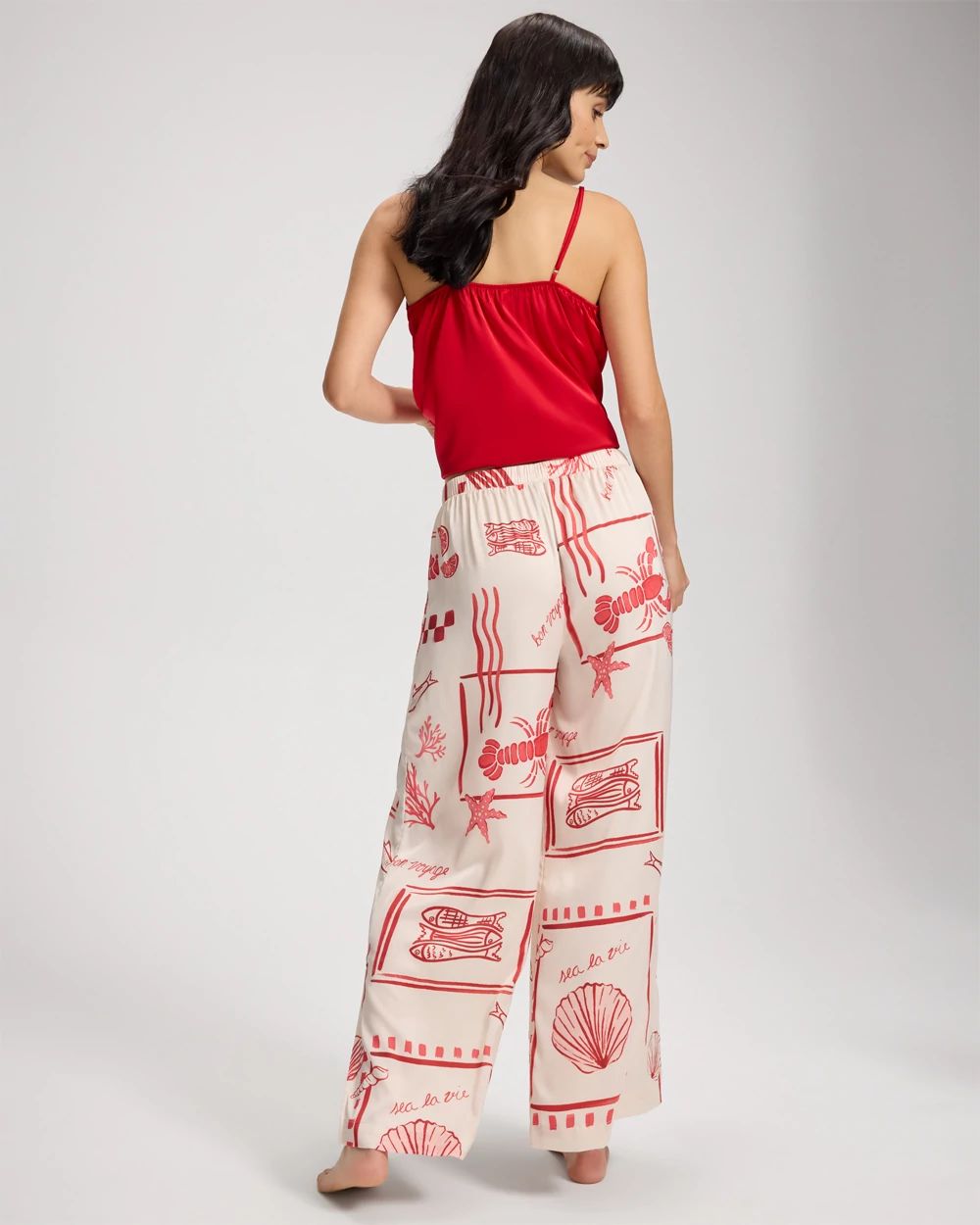 Satin Side Slit Pajama Pants