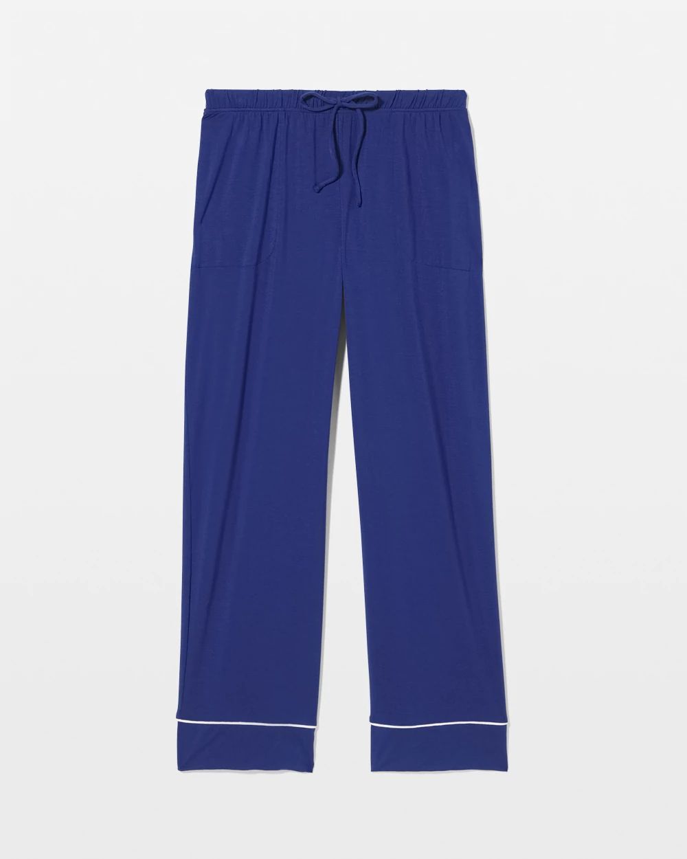 Cool Nights Solid Piped Pajama Pant