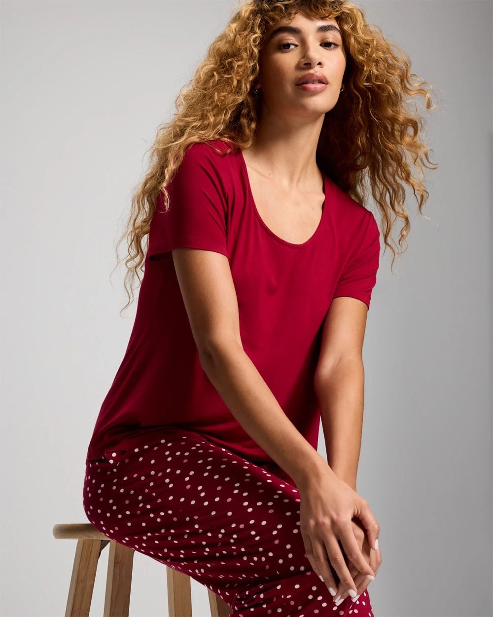 Packaged Short-Sleeve Pant Pajama Set click to view larger image.