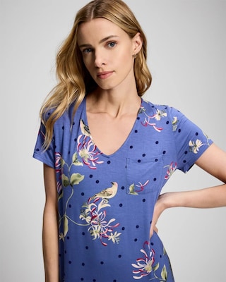 Short Sleeve Long Sleepshirt click to view larger image.