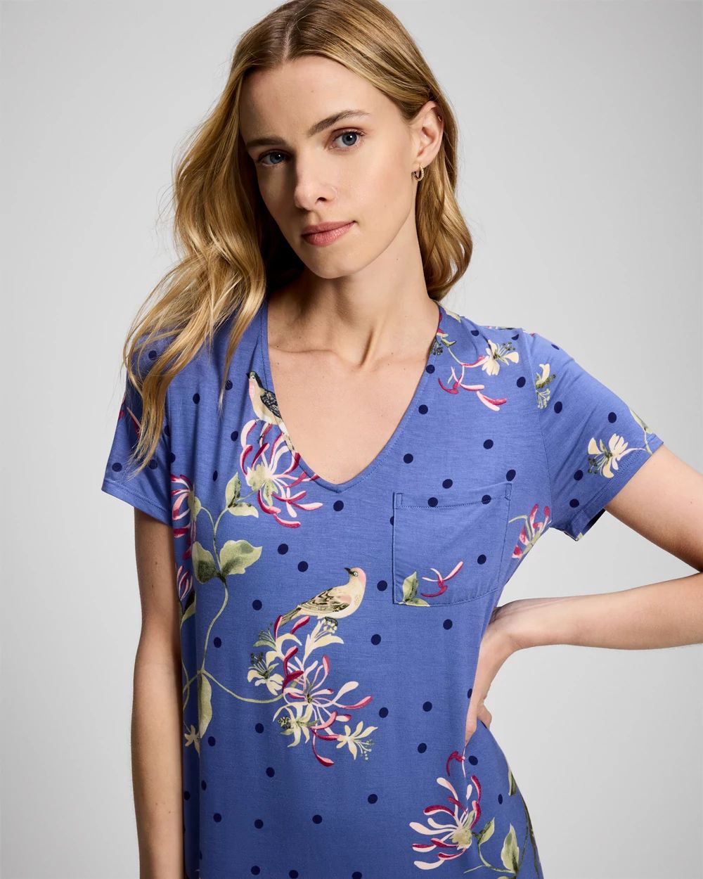 Short Sleeve Long Sleepshirt click to view larger image.