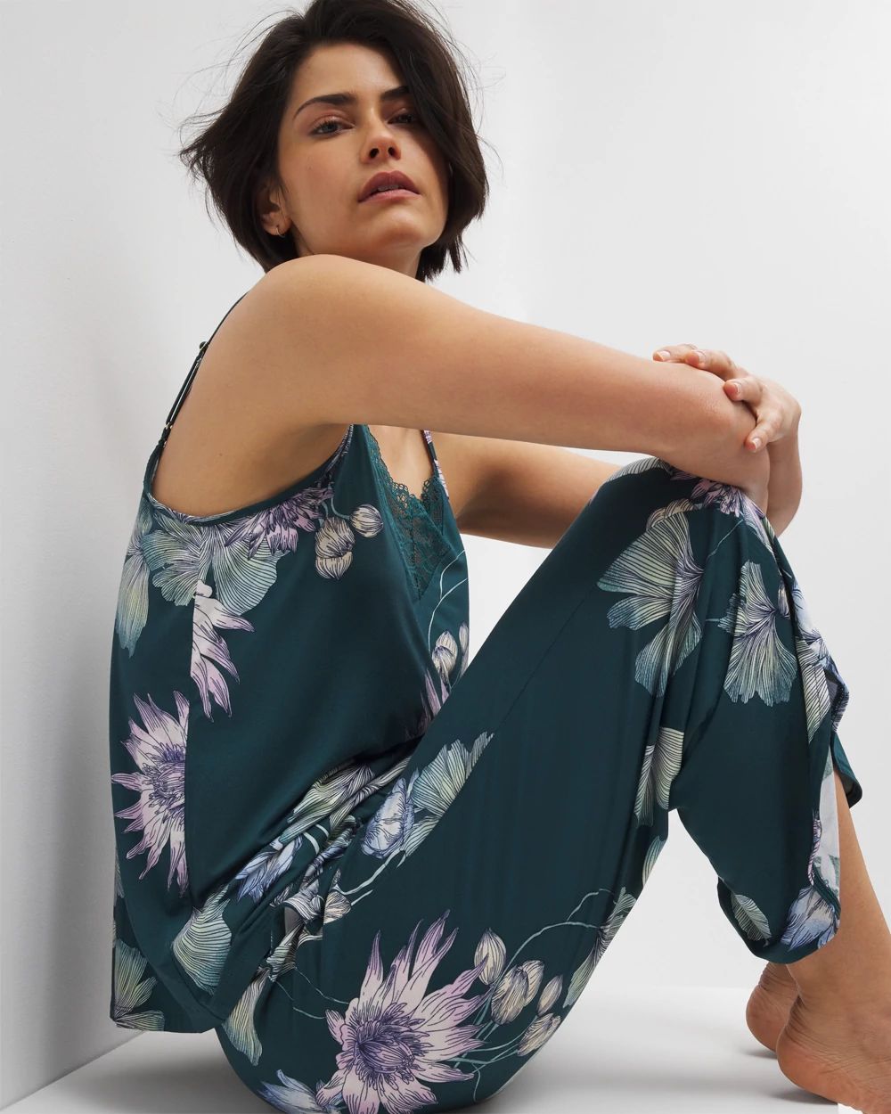 Lace Trim Pajama Cami click to view larger image.