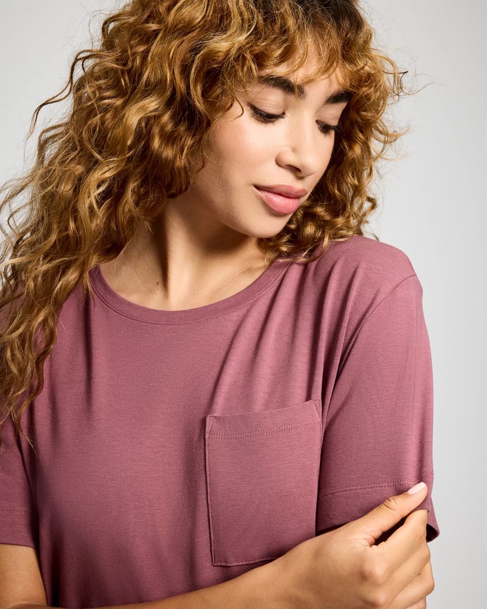 Short-Sleeve Long Sleepshirt click to view larger image.